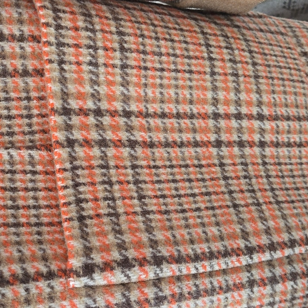 Talbots Campfire Plaid Wool Blend Trench Coat Size 12 NWOT - Picture 5 of 15